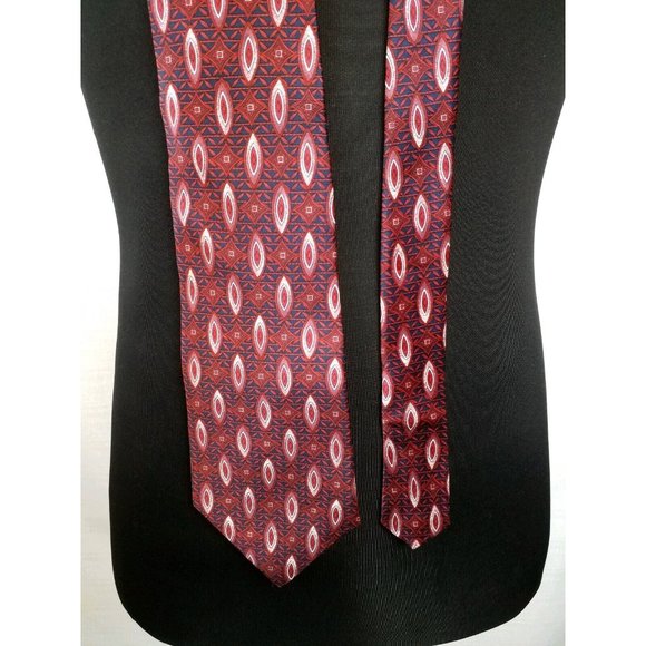 Henry Grethel Mens Dress Tie Suit Italian Fabric Made In USA Silk - Picture 8 of 12